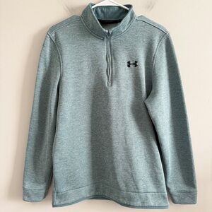 UNDER ARMOR Golf Men Medium Pullover 1/4 Zip Sweatshirt Coldgear Loose Fit